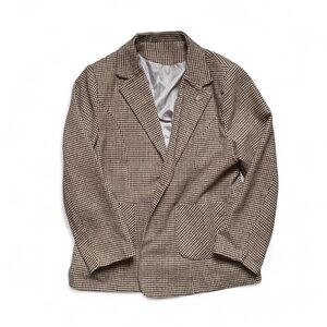 Houndstooth Lined Blazer With Accent Pin | Size XL